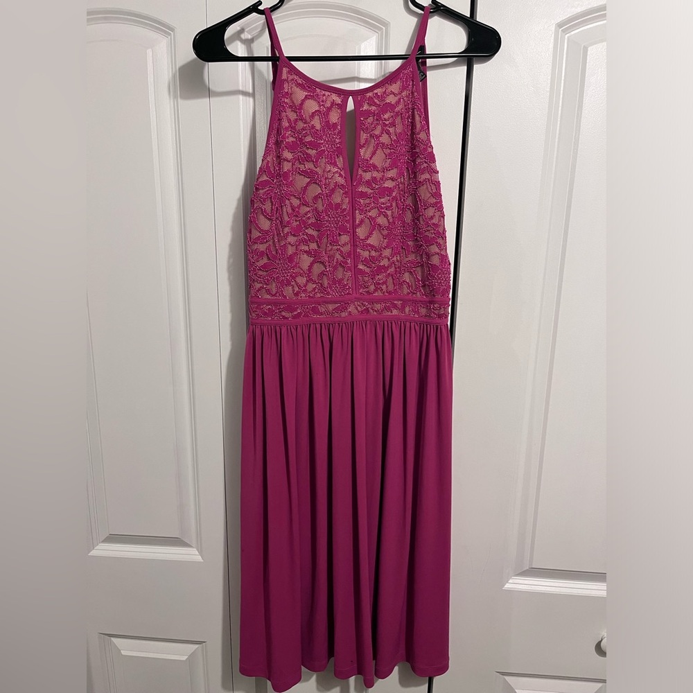 Candalite Magenta Lace Formal Dress Small